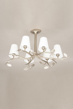Folia lustre branchage 6 lumières bronze argenté - Lustre by Objet insolite