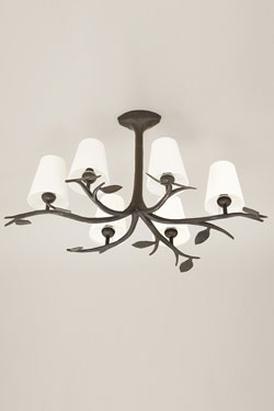 Folia lustre branchage 6 lumières bronze patiné - Lustre by Objet insolite