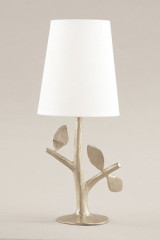 Folia petite lampe de table 3 feuilles en bronze argenté - Lampe de table by Objet insolite