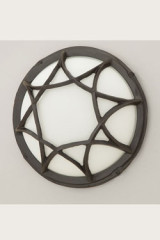 Gaia applique ou plafonnier d'extérieur rond noir et blanc - Applique d'extérieur by Objet insolite