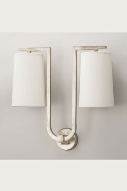 Gustave applique 2 lumières nickel satiné - Applique by Objet insolite