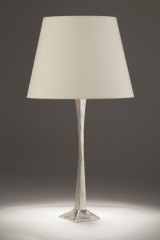 Ines lampe de table en bronze nickel satiné - Lampe de table by Objet insolite