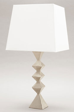 Infini lampe de table géométrique en bronze argenté - Lampe de table by Objet insolite