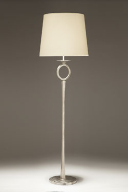 Lampadaire en bronze massif nickel satiné Diego - Lampadaire by Objet insolite