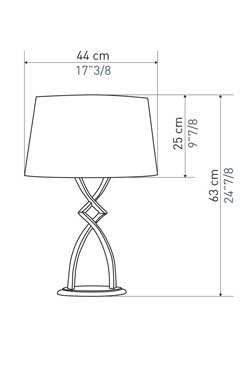 Lampe de table en bronze nickel satiné Mona