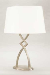 Lampe de table en bronze nickel satiné Mona - Lampe de table by Objet insolite