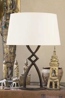 Lampe de table en bronze noir Mona
