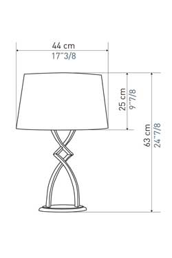 Lampe de table en bronze noir Mona