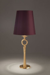 Lampe de table pied fin en bronze massif doré - Lampe de table by Objet insolite