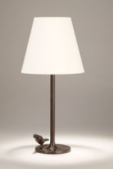 Lampe de table Plume en bronze noir patiné - Lampe de table by Objet insolite