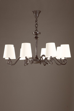 Lustre 8 branches et bras en volutes Amboise - Lustre by Objet insolite