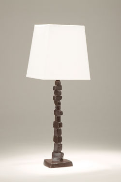 Petite lampe de table en bronze noir patiné Fragile - Lampe de table by Objet insolite