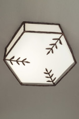 Plafonnier hexagonal en bronze noir patiné - Plafonnier by Objet insolite