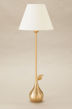 Clara table lamp in gold with off-white shade - Table lamps by Objet insolite