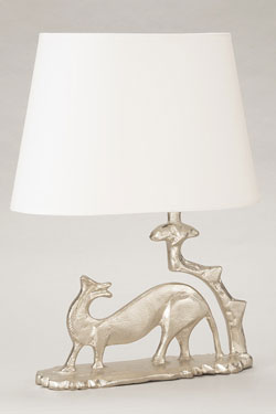 Donola silver table lamp with off-white shade - Table lamps by Objet insolite
