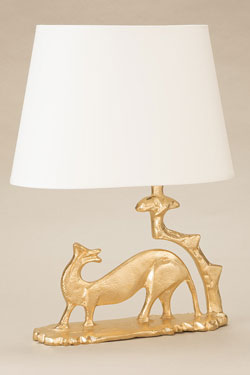 Donola table lamp with golden ermine - Table lamps by Objet insolite
