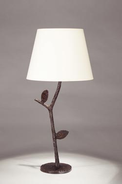 Flora plant table lamp in black patinated bronze - Table lamps by Objet insolite