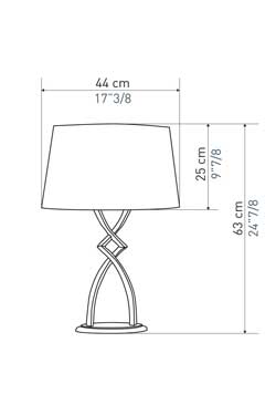 Mona gilded bronze table lamp 