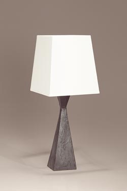 Pablo small table lamp with hourglass shape base and black patinated bronze finish - Table lamps by Objet insolite
