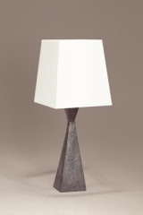 Pablo small table lamp with hourglass shape base and black patinated bronze finish - Table lamps by Objet insolite