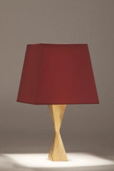 Pablo table lamp with hourglass shape base gold finish - Table lamps by Objet insolite