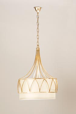 Tiare suspension couronne en bronze finition dorée - Suspension by Objet insolite