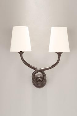 Aladin 2-light wall lamp in black patinated bronze - Wall lights by Objet insolite