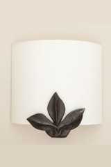 Charme black patinated bronze leaf sconce - Wall lights by Objet insolite