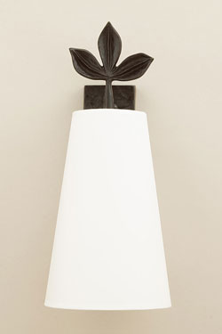 Charmille bronze wall lamp with white conical shade - Wall lights by Objet insolite