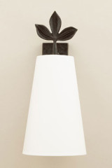 Charmille bronze wall lamp with white conical shade - Wall lights by Objet insolite