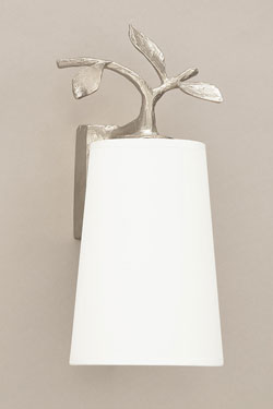 Dolce Sconce Plant Satin Nickel - Wall lights by Objet insolite