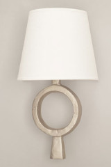Dona wall lamp in silver bronze with white shade - Wall lights by Objet insolite