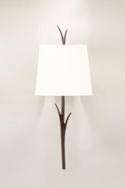 Eole plant wall lamp in patinated black bronze - Wall lights by Objet insolite