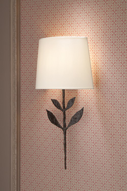 Large patined black wall lamp Silva