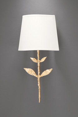 Small gilded solid bronze wall lamp Silva - Wall lights by Objet insolite