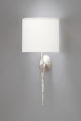 Torchère vertical wall lamp in bronze with nickel finish - Wall lights by Objet insolite
