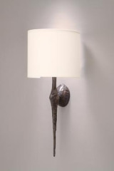 Torchère vertical wall light torch in patinated bronze - Wall lights by Objet insolite