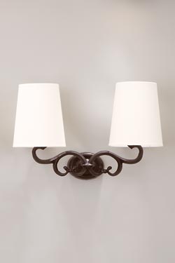 Trevise classic 2-light wall lamp in patinated black bronze - Wall lights by Objet insolite