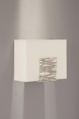 Zen geometric wall lamp in satin nickel finish - Wall lights by Objet insolite