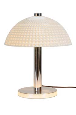 Cosmo Dimple lampe de bureau blanche et chromée - Lampe de bureau by Original BTC