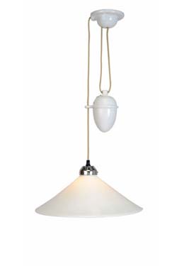 Cobb porcelain rise-and-fall pendant lamp large model - Pendants by Original BTC