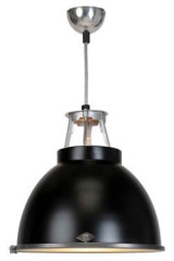 Titan black large  pendant lamp with glass - Pendants by Original BTC