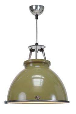 Titan large olive green pendant lamp with glass - Pendants by Original BTC