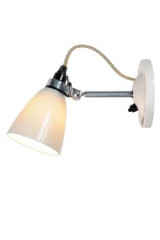 Hector wall lamp with switch and small white shade - Wall lights by Original BTC