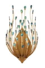 Applique dorée et coquillages bleus Delphos - Applique by Quintiesse