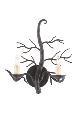 Applique murale branche en fer forgé noir Treetop - Applique by Quintiesse