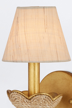 Applique naturelle et dorée Vichy