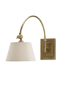 Ashby antique brass articulated wall lamp - Wall lights by Quintiesse