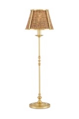 Deauville gold table lamp with seagrass shade - Table lamps by Quintiesse