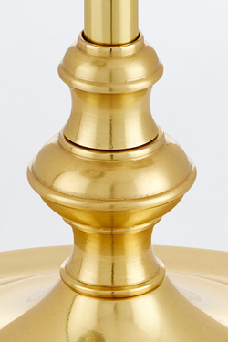 Deauville polished brass 2-light desk lamp